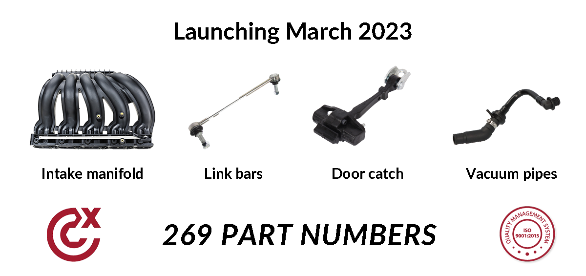 We present high growth in link bars and a new family, door catches