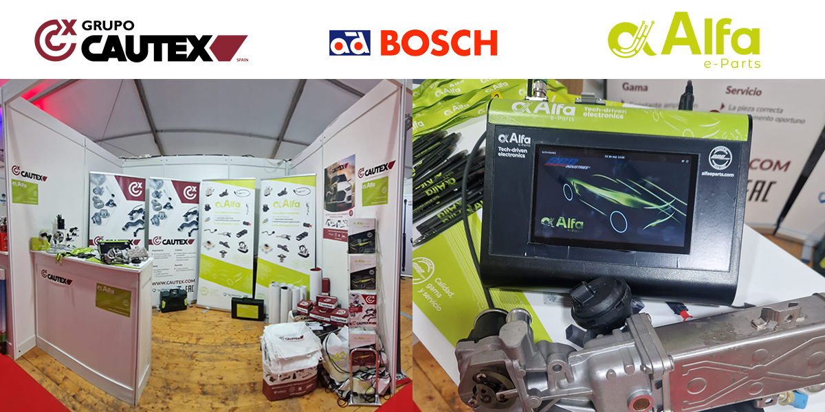 Cautex y Alfa e-Parts exponen juntas en la feria de AD Bosch